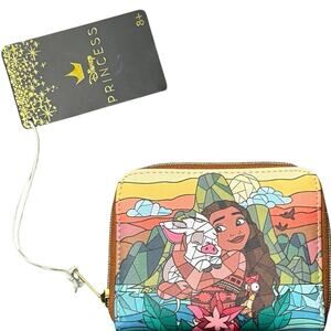 Loungefly Disney Moana Stained Glass Zip Wallet